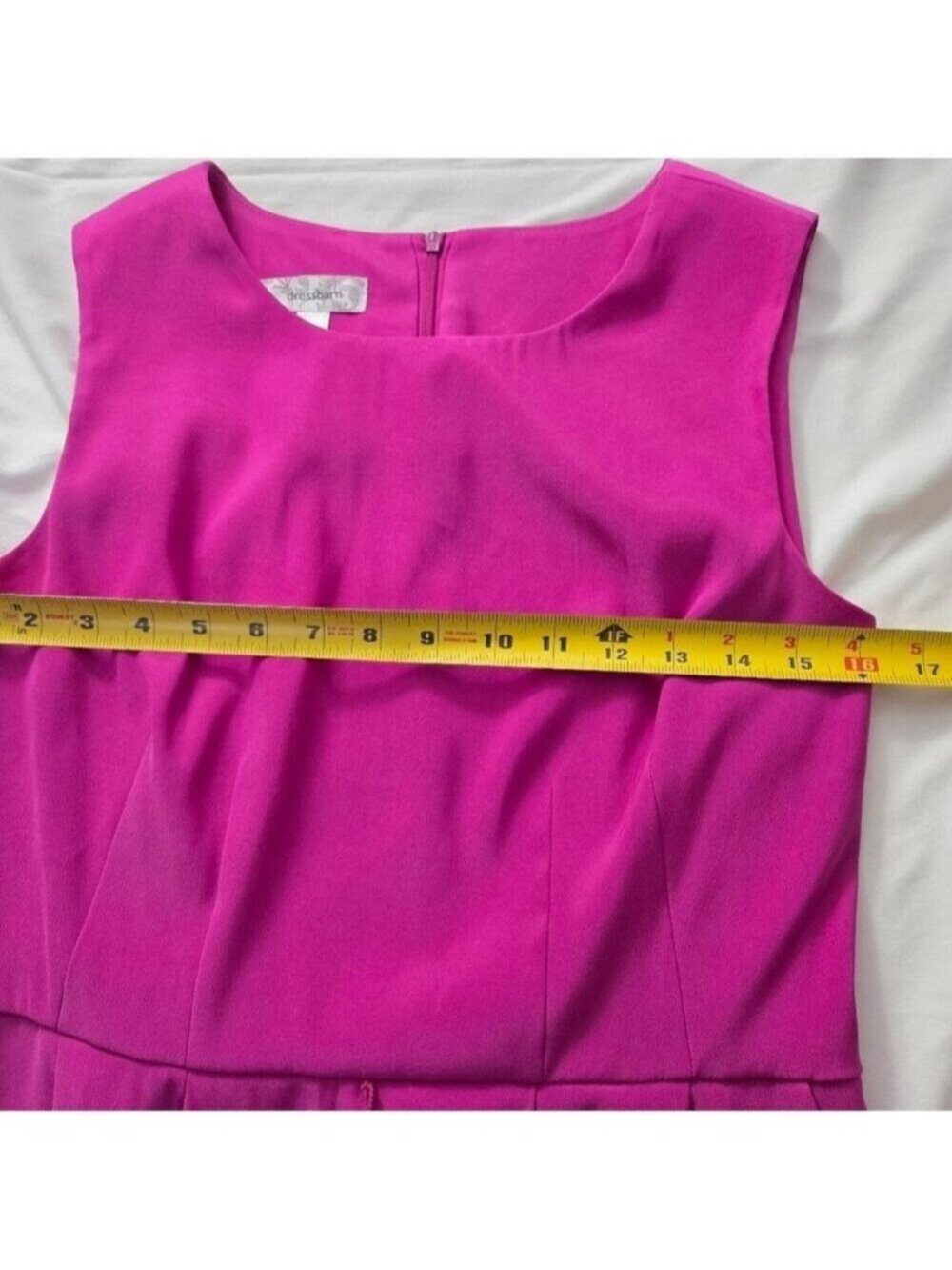 Dressbarn Fit Flare Dress Magenta Size 12 - Picture 5 of 10